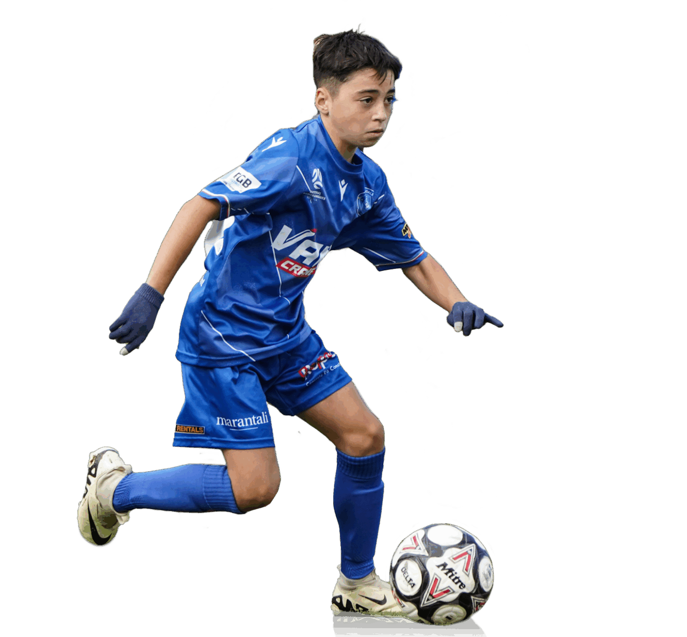 Avondale FC junior player dribbling the ball with control and focus