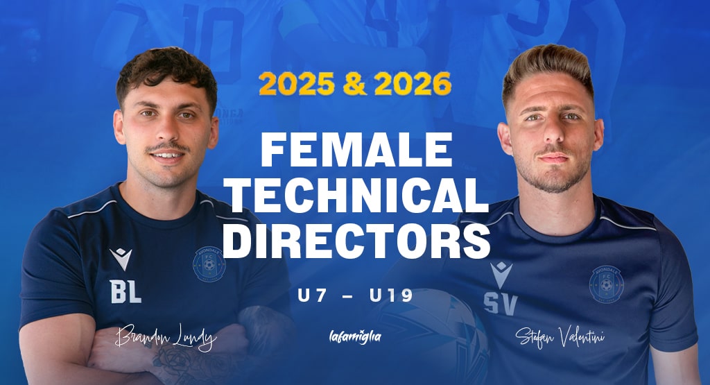 Avondale FC announce Brandon Lundy and Stefan Valentini as Female Technical Directors for U7–U19 teams in 2025 and 2026.